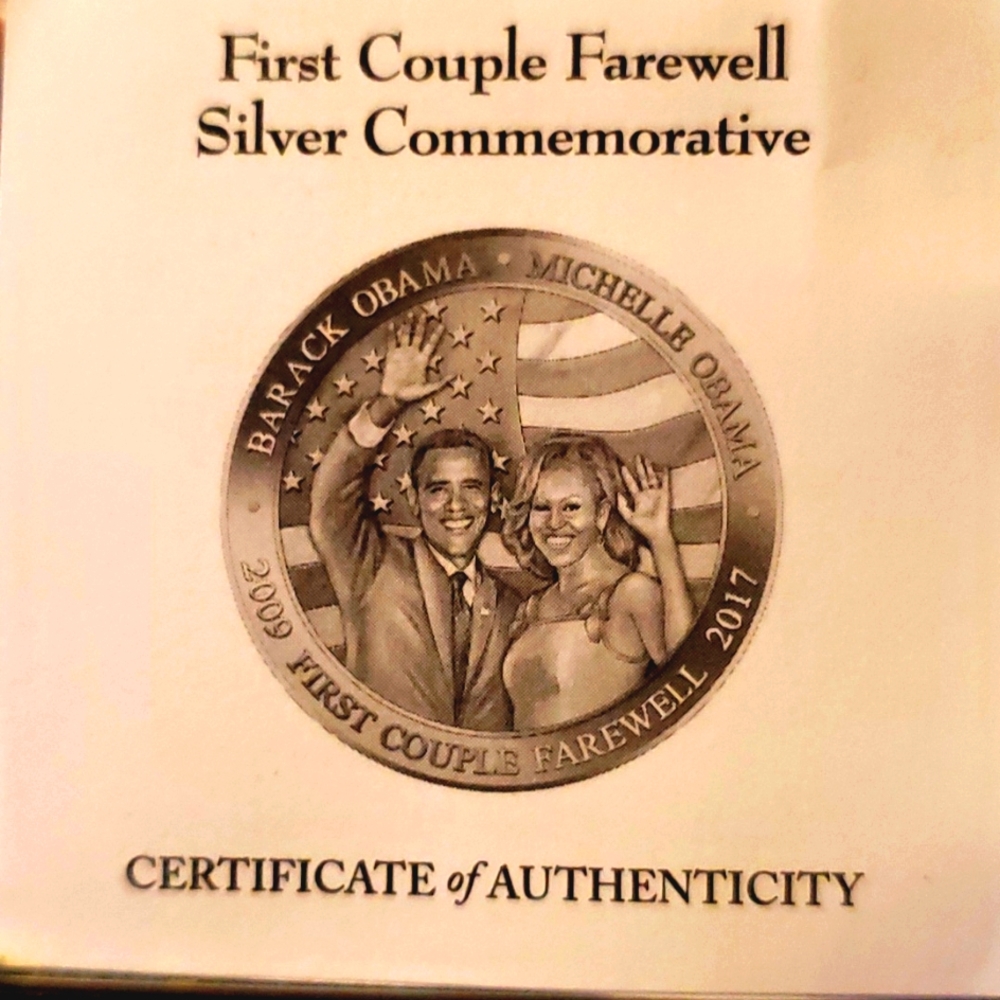 First Couple Farewell Silver Commemorative Coin